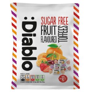 Suhkruvabad puuvilja kreemikommid Diablo, 75g