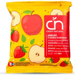 Krõbedad naturaalsed õunakrõpsud maasikamahlaga 18g