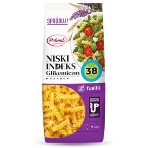 Madala glükeemilise indeksiga fusilli pasta Polmak, 250 g