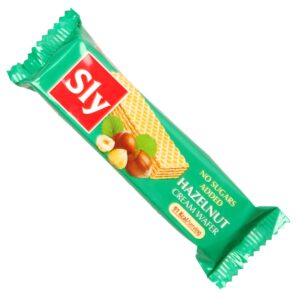 Suhkruvaba vahvel sarapuupähklikreemiga, Sly Nutritia 20g