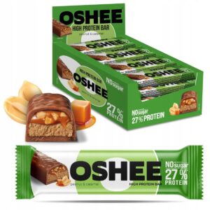 Proteiinibatoon pähklite ja karamelliga, Oshee 49 g.